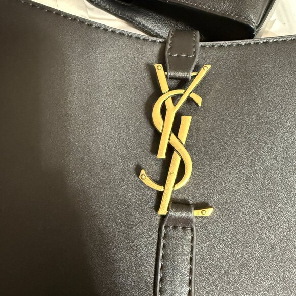 Black Shoulder Bag with Gold Hardware | Designer Inspired - Picture 2 of 16